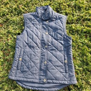 Quilted Navy Sleeveless Vest - Women's Puffer Vest